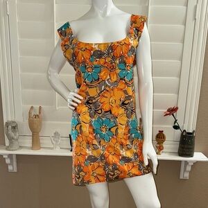 Miaou Vivi Dress in Parisian Flower Orange
